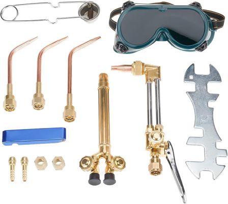 Kit versátil de solda e corte de oxigénio acetileno com tocha de gás com bocal de corte