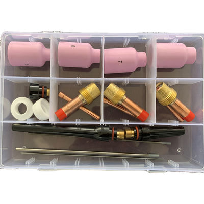 Lente de gás Stubby Coletar 10 54n 53n Kit de taça de vidro Pyrex para DB SR WP-17/18/26 TIG Soldagem Tocha