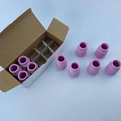 10pcs TIG Soldador Tocha Acessórios para Soldar Rosa Lente de Gás Larga Copo de Alumina bico