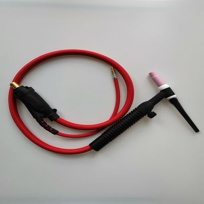 WP-26V-R 35-70 EU Plug TIG Kit de tocha Arma de solda arrefecida a ar com válvula de gás 200A Preto Vermelho