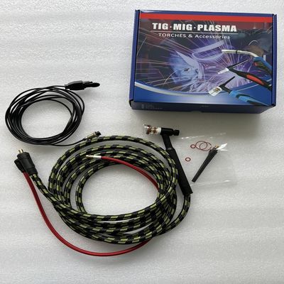 Cabeça de tocha flexível 10-25EU Plug TIG Soldagem Conjunto com cabo 4M conector de 5 pólos 150A