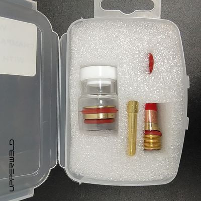 Acessórios de solda TIG WP-17/18/26 Kit de bocal de champanhe com adaptador 1,6 mm