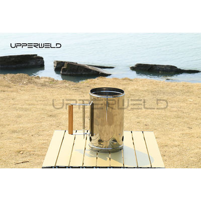 Canister de aço revestido com zinco Carvão de madeira Chaminé Starter para cozinhar ao ar livre BBQ portátil