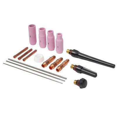 Kit de soldadura de vidro WP17 18 26 10N Cerâmica Tig para tocha de consumíveis de soldadura Tig
