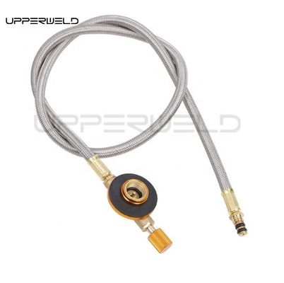 Adaptador de tocha de aquecimento para acampamento ao ar livre para fio de ligação da válvula de controle do tanque plano superior
