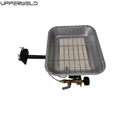 Combustível de pátio ajustável para dispositivo de segurança e aquecedor de espaço exterior de acabamento prateado