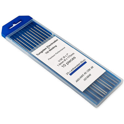 2% de Lantano TIG 1/16 3/32 1/8 de polegada x 7 10 Pacotes WC20 BLUE Electrodos de Tungstênio de Soldadura