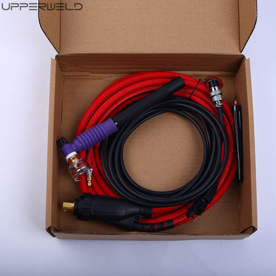 100% de teste passado Tig aquecido a ar Kit de tocha de soldagem interruptores ajustáveis resfriado a gás WP-17
