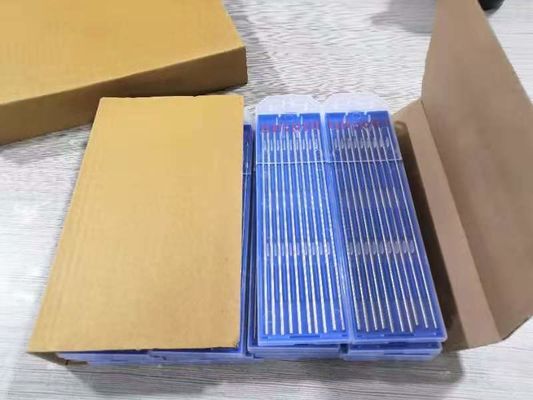 2% de Lantano TIG 1/16 3/32 1/8 de polegada x 7 10 Pacotes WC20 BLUE Electrodos de Tungstênio de Soldadura