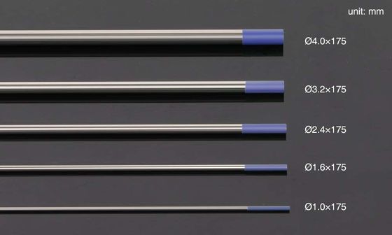 azul 2% Lanthanated TIG 1/16' x 7' 10 Pack WL20 Ground Finish Tungsten Electrodes