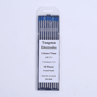 Suporte personalizado de barra 10-Pack Azul TIG Soldar Electrodos de tungstênio 2% Lanthanated WL20
