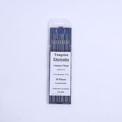 Suporte personalizado de barra 10-Pack Azul TIG Soldar Electrodos de tungstênio 2% Lanthanated WL20