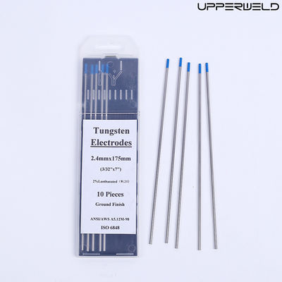 Eletrodos de tungstênio de soldagem de 175 mm 2% Lanthanated Blue TIG para resultados de soldagem duráveis
