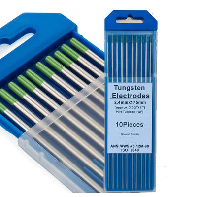 175 mm 1,6 mm Lantano Verde Tungsténio puro Tig Electrodo de Soldadura 10pcs
