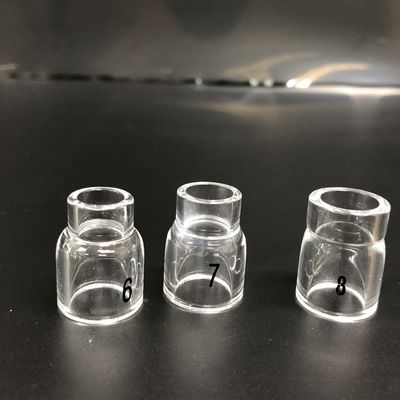 Stubby Lente de Gás TIG Kit de Taça de Soldadura para bico de vidro transparente Refrigeração de água resfriada