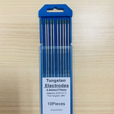 175 mm 1,6 mm Lantano Verde Tungsténio puro Tig Electrodo de Soldadura 10pcs