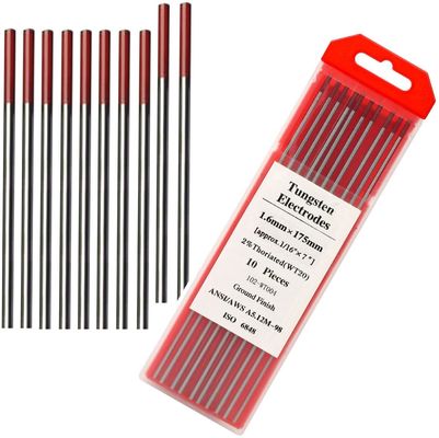 Eletrodos de tungstênio torados de 2% vermelhos para solda TIG