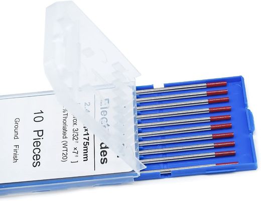 Eletrodos de tungstênio torados de 2% vermelhos para solda TIG