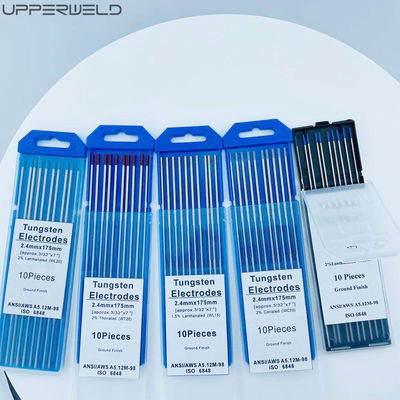 2.4mm*175mm WL15 Electrodos de Tungstênio TIG Consumíveis de Soldadura com suporte personalizado