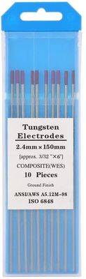TIG Consumíveis de Soldadura WES Eletrodos de Tungstênio Púrpura Tungstênio Composto 2,4 mm*150 mm