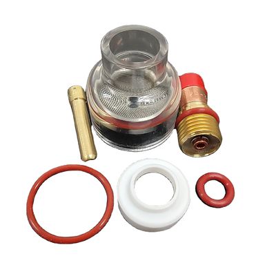2.4 mm TIG Soldagem Tocha Stubby Lente de Gás Kit de Copo de Vidro para WP-17/18/26 Air Cooling