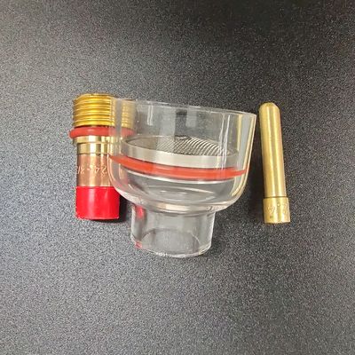 2.4 mm TIG Soldagem Tocha Stubby Lente de Gás Kit de Copo de Vidro para WP-17/18/26 Air Cooling