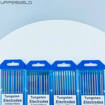 TIG Combustíveis de solda 2,4 mm*175 mm Electrodos de tungstênio de cabeça branca 0,8% Circonizados