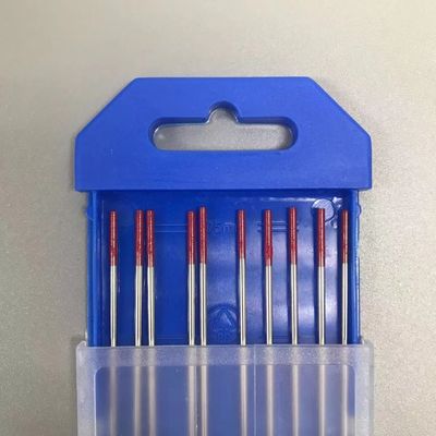 TIG Consumíveis de solda 2% Eletrodos de tungstênio de cabeça vermelha toriados WT20 1,6 mm Superior