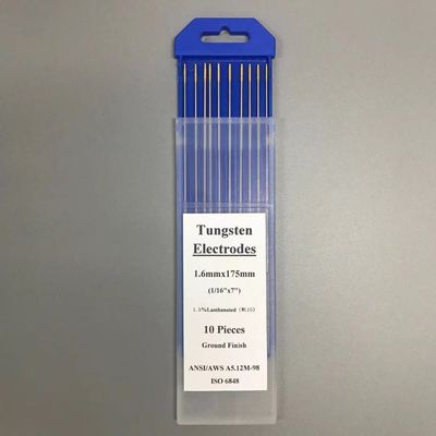 Eletrodos de tungstênio WL15 1,5% Lanthanated Golden Head 1,6 mm Para consumíveis de solda TIG