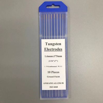 Eletrodos de tungstênio WL15 1,5% Lanthanated Golden Head 1,6 mm Para consumíveis de solda TIG