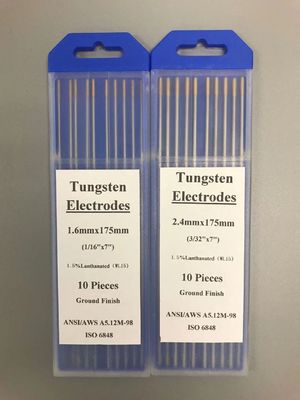 Eletrodos de tungstênio WL15 1,5% Lanthanated Golden Head 1,6 mm Para consumíveis de solda TIG