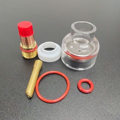 WP-17/18/26 Kit de bico transparente de champanhe TIG Acessórios de soldagem para soldas consistentes