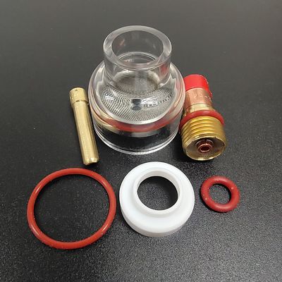 WP-17/18/26 Kit de bico transparente de champanhe TIG Acessórios de soldagem para soldas consistentes