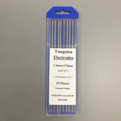 Eletrodos de tungstênio WL15 1,5% Lanthanated Golden Head 1,6 mm para solda TIG 40-240