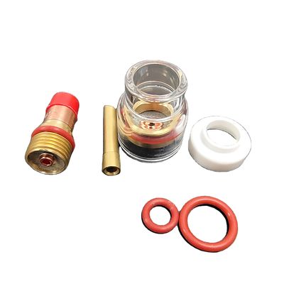 Melhor cobertura de gás superior WP-17/18/26 Kit de bocal de champanhe com adaptador 2.4mm TIG Consumíveis de solda