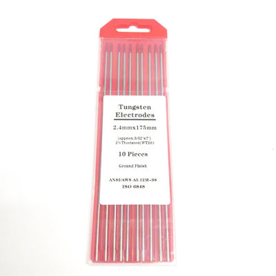 Rodas de solda ponta vermelha 2.4mm*175mm TIG Acessórios de soldagem para corrente de soldagem 40-230A