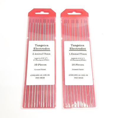 Rodas de solda ponta vermelha 2.4mm*175mm TIG Acessórios de soldagem para corrente de soldagem 40-230A