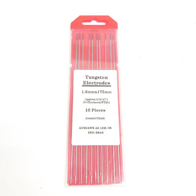 Rodas de solda ponta vermelha 2.4mm*175mm TIG Acessórios de soldagem para corrente de soldagem 40-230A