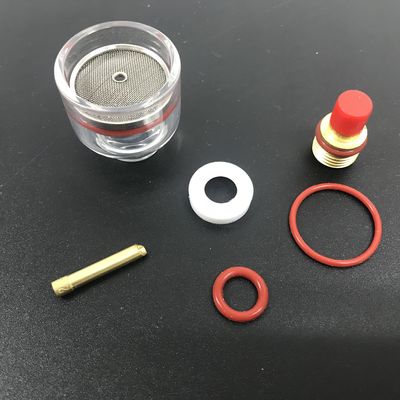 WP-9/20 Kit de bico de quartzo claro de champanhe grande para acessórios de soldagem Tig de 2,4 mm