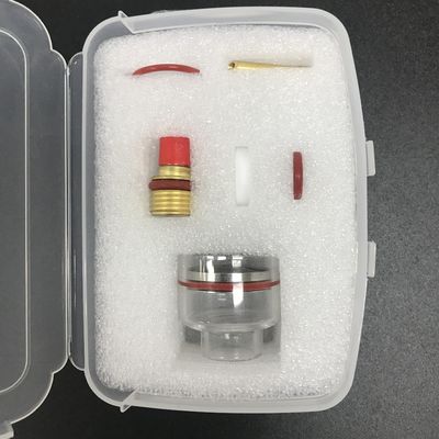 WP-9/20 Kit de bico de quartzo claro de champanhe grande para acessórios de soldagem Tig de 2,4 mm