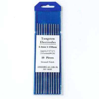 Acessórios de solda TIG WC20 Rodas de tungstênio de ponta cinzenta com corrente de funcionamento CC/AC