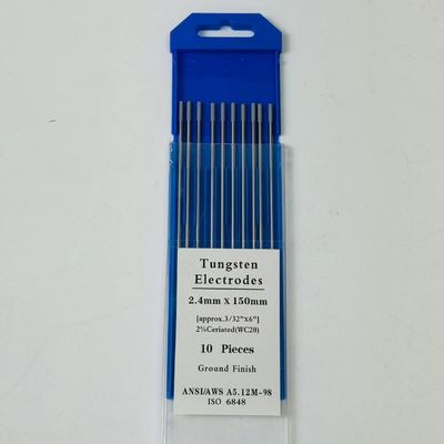 Acessórios de solda TIG WC20 Rodas de tungstênio de ponta cinzenta com corrente de funcionamento CC/AC