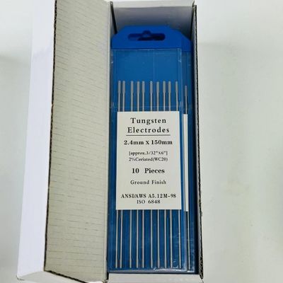 Acessórios de solda TIG WC20 Rodas de tungstênio de ponta cinzenta com corrente de funcionamento CC/AC
