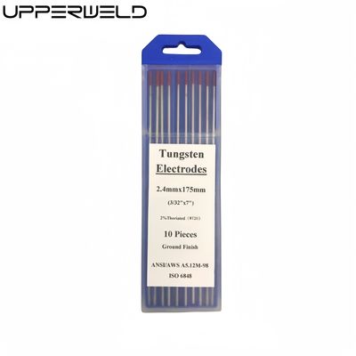 2.4mm*175mm WT20 Eletrodos de tungstênio para tocha de soldagem TIG Red Tip Suporte personalizado