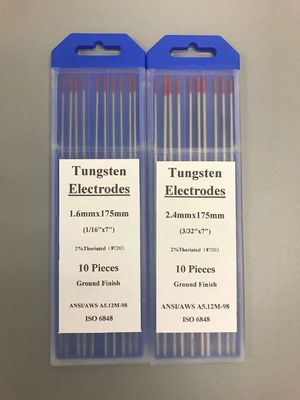 2.4mm*175mm WT20 Eletrodos de tungstênio para tocha de soldagem TIG Red Tip Suporte personalizado