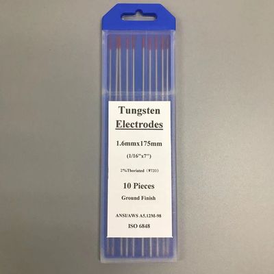 2.4mm*175mm WT20 Eletrodos de tungstênio para tocha de soldagem TIG Red Tip Suporte personalizado