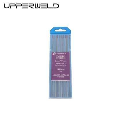 WT20 Eletrodos de tungstênio para soldagem TIG 2% Thoriated Red 10-Pack 175 2.4mm 3/32 Inch