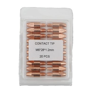 M6 28 1.2MM Potência de gás Mig de cobre acessórios de tocha de solda