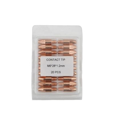 M6 28 1.2MM Potência de gás Mig de cobre acessórios de tocha de solda