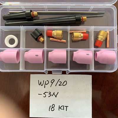Stubby Lente de Gás TIG Soldagem Tocha Coletar para Alumina Bico de Cerâmica WP17 WP18 WP26